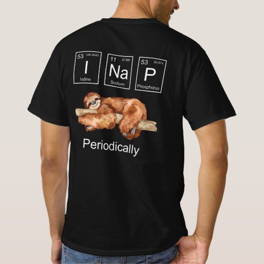 Funny Science Sloth T-shirt (Achterkant)