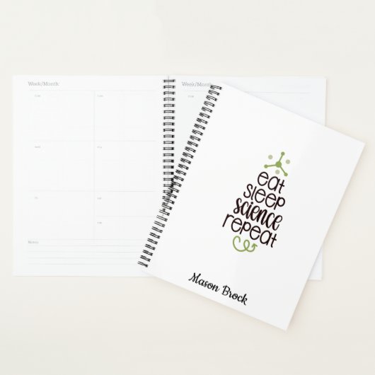 Funny Science-studentenschool, gepersonaliseerd ca Planner (Display)