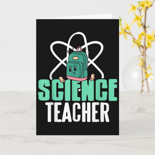 Funny Science Teacher Backpack School Humor Kaart (Gele Bloem)