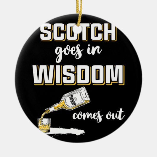 Funny Scotch Whiskey Keramisch Ornament (Voorkant)