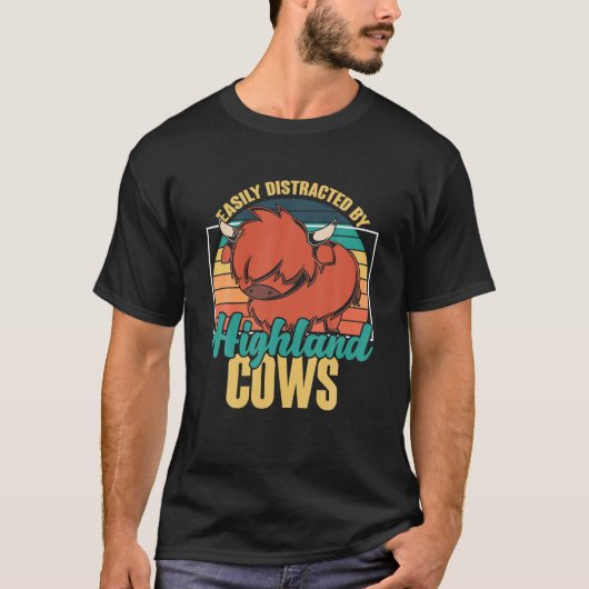 Funny Scottish Boerderij Animal Farmer Retro Highl T-shirt (Voorkant)