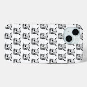 Funny Screaming Goat Drawing Quirky Animal Art Cas Case-Mate iPhone Case (Achterkant (horizontaal))