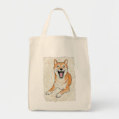 Funny Screaming Shiba Inu - Internal Chaos Crayon Tote Bag (Voorkant)