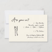 Funny Script Invitation Reply Kaart Invoegen (Voorkant)