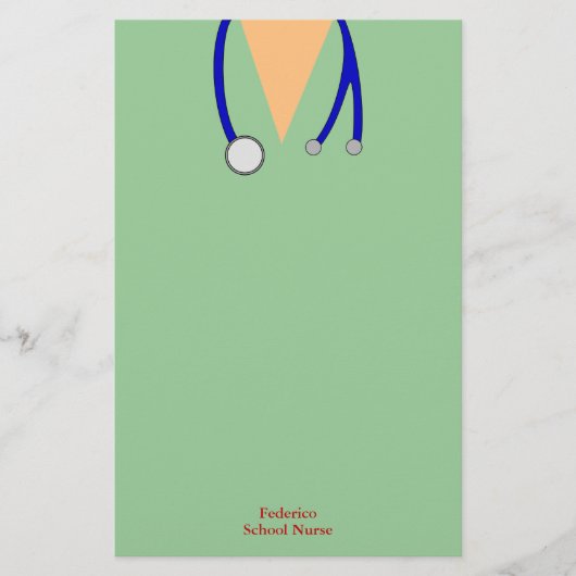 Funny scrubs neigt tot groots ontwerp briefpapier (Voorkant)