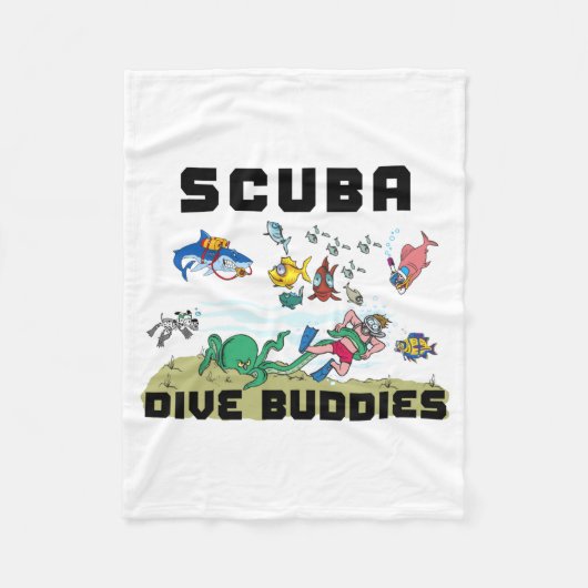 Funny Scuba Dive Buddy  Fleece Deken (Voorkant)