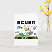 Funny Scuba Dive Buddy  Kaart (Gele Bloem)