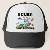 Funny SCUBA Dive Buddy Trucker Pet (Voorkant)