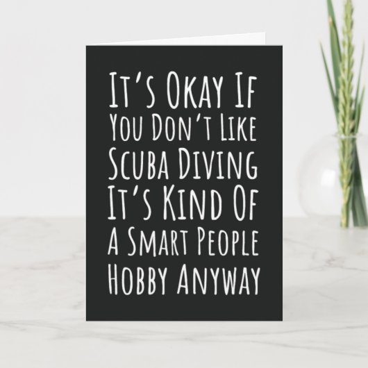 Funny Scuba Diver Cards Humor Snorkeling Ocean Kaart (Voorkant)