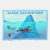 FUNNY SCUBA DIVER FISH ENCOUNTER. THEEDOEK (Horizontaal)