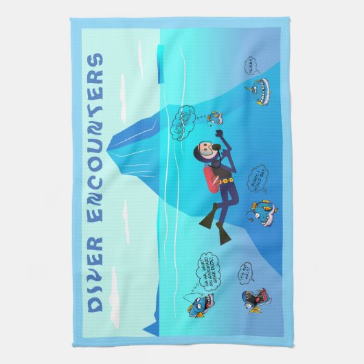 FUNNY SCUBA DIVER FISH ENCOUNTER. THEEDOEK (Verticaal)
