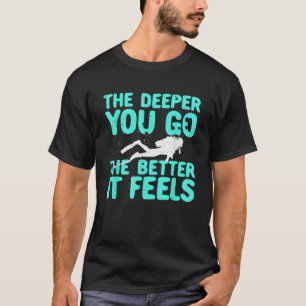 Funny scuba duiken op als het ware design voor man t-shirt