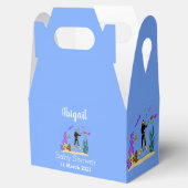 Funny scuba-duiker en cartoon van zee bedankdoosjes (Geopend)