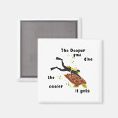 Funny SCUBA Magneet (Voorkant / Achterkant)