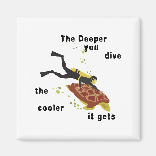 Funny SCUBA Magneet (Voorkant)