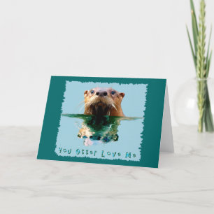 Funny SEA OTTER Carte de voeux