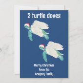 Funny Sea Turtle 12 jours de Noël Carte de vacance (Devant)