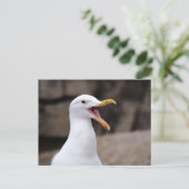 FUNNY Seagull Briefkaart (Staand voorkant)