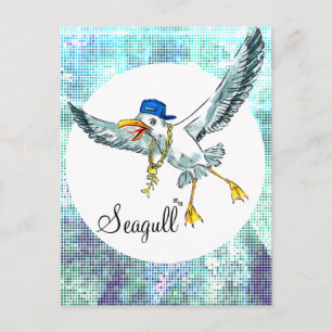 Funny seagull briefkaart