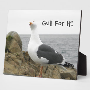 Funny Seagull Custom Fotoplaat