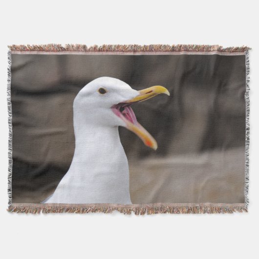 FUNNY Seagull Deken (Voorkant)