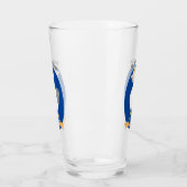 Funny seagull met Franse frieten cartoon Glas (Links)