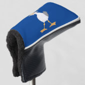 Funny seagull met Franse frieten cartoon Golfheadcover (3/4 voorkant)