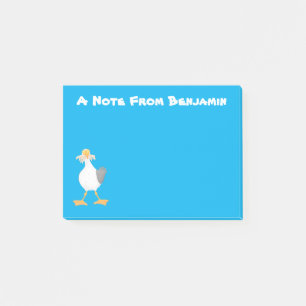 Funny seagull met Franse frieten cartoon Post-it® Notes