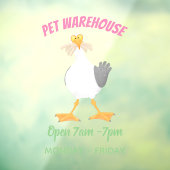 Funny seagull met Franse frieten cartoon Raamsticker (Vel 3)