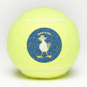 Funny seagull met Franse frieten cartoon Tennisballen