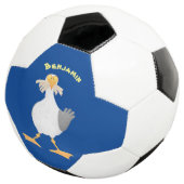 Funny seagull met Franse frieten cartoon Voetbal (Drie kwart)
