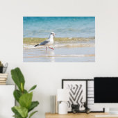 Funny seagull poster (Thuiskantoor)