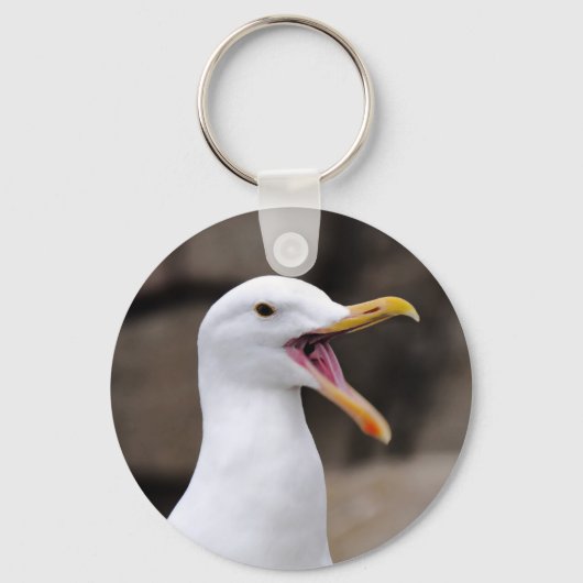FUNNY Seagull Sleutelhanger (Voorkant)