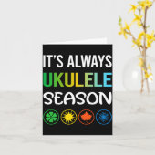 Funny Season Ukulele  Kaart (Gele Bloem)