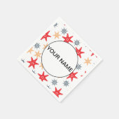 Funny Seastars and Steerwheels Pattern Servet (Hoek)