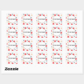 Funny Seastars and Steerwheels Pattern Vierkante Sticker (Vel)