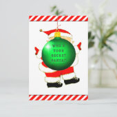 Funny Secret Santa Christmas Kaart (Staand voorkant)
