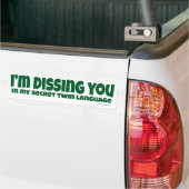 Funny Secret Twin Gezegde Bumpersticker (Op Truck)