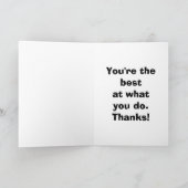 Funny Secrétaire Humour Carte de voeuxSpectacles (Intérieur)