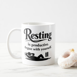 Funny Self Care Mug – Resting Is Productive Koffiemok
