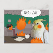 Funny Self Isolating Cockatiel Home Quarantine Briefkaart (Voorkant)