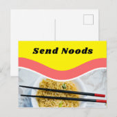 Funny Send Noods Ramen Noodles Custom Message Briefkaart (Voorkant / Achterkant)