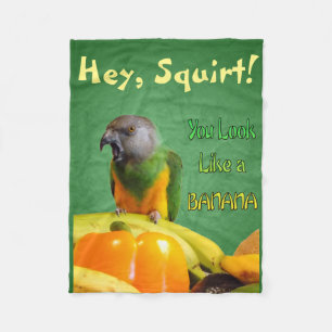 Funny Senegal Parrot Fleece Deken