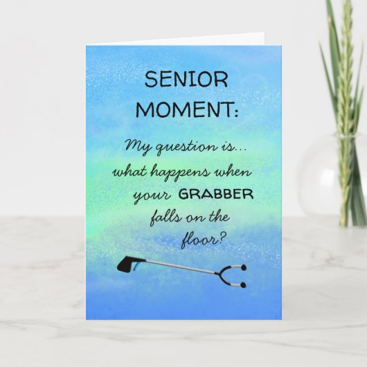 Funny Senior Ajouter un nom Age Joyeux carte d'ann (Devant)