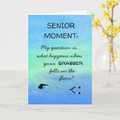 Funny Senior Ajouter un nom Age Joyeux carte d'ann (Fleur jaune)
