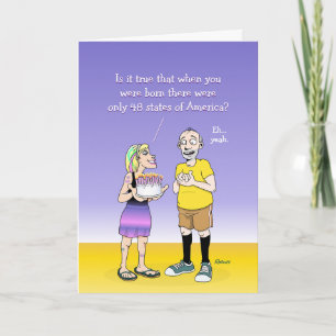 Funny Senior Homme Carte de voeux d'anniversaire