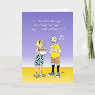 Funny Senior Homme Carte de voeux d'anniversaire