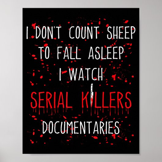 Funny Serial Killer True Crime Junkie Murder Myste Poster (Voorkant)