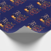 Funny Serial Killer Typography Spooky Pumbkin Cadeaupapier (Hoek)