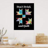 Funny Sewing Quilting Lovers Poster (Keuken)